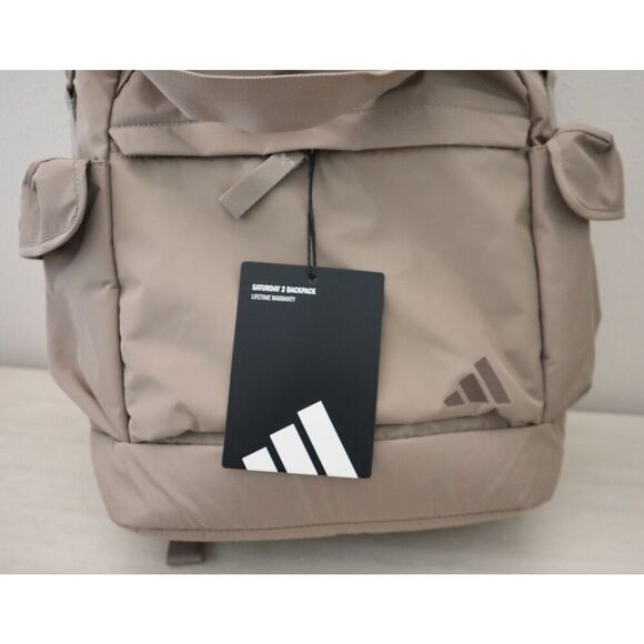Adidas JK5426 Unisex One Size Chalky Brown Saturday 2 Lightweight Backpack - Picture 6 of 7